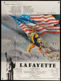 9f803 LAFAYETTE French 1p 1963 biography of the American Revolutionary War hero, great Hurel art!