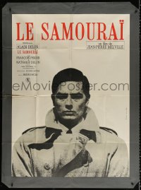9f808 LE SAMOURAI French 1p 1968 Jean-Pierre Melville film noir classic, c/u of Alain Delon!