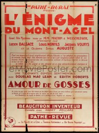 9f798 L'ENIGME DU MONT AGEL/SUNSHINE TRAIL French 1p 1920s Alfred Machin & Thomas Ince!