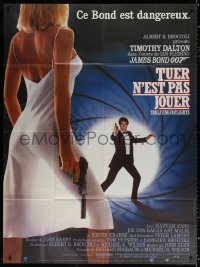 9f816 LIVING DAYLIGHTS French 1p 1987 Timothy Dalton as James Bond 007 & sexy Maryam d'Abo!