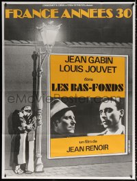 9f820 LOWER DEPTHS French 1p R1980s Jean Renoir's adapatation of Maxim Gorky's play, Jean Gabin
