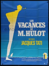 9f851 MR. HULOT'S HOLIDAY French 1p R1970s great full-length silhouette art of Jacques Tati!