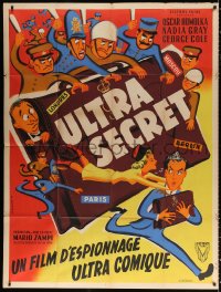 9f852 MR. POTTS GOES TO MOSCOW French 1p 1953 Allard art of cops chasing Homolka, Ultra Secret!