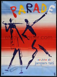 9f867 PARADE French 1p 1974 Jacques Tati, cool surreal art by Lagrange & Roger Boumendil!