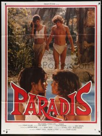9f868 PARADISE French 1p 1982 sexy young Phoebe Cates & Willie Aames on tropical island!
