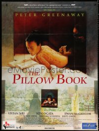 9f871 PILLOW BOOK French 1p 1997 Peter Greenaway, man writing on sexy naked Vivian Wu's skin!