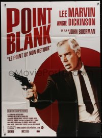 9f875 POINT BLANK French 1p R2011 great image of Lee Marvin with gun, John Boorman film noir!