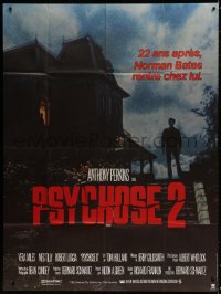 9f884 PSYCHO II French 1p 1983 Anthony Perkins as Norman Bates, cool creepy image of classic house!