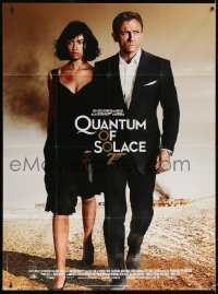 9f887 QUANTUM OF SOLACE French 1p 2008 c/u of Daniel Craig as James Bond & sexy Olga Kurylenko!