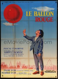 9f894 RED BALLOON French 1p 1956 Albert Lamorisse's children's classic La Ballon Rouge, Porr't art!