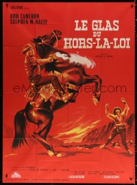 9f897 REQUIEM FOR A GUNFIGHTER French 1p 1965 Charles Rau art of Rod Cameron shooting on horse!