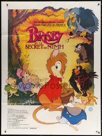 9f915 SECRET OF NIMH French 1p 1982 Don Bluth, cool mouse fantasy cartoon art by Jouineau Bourduge