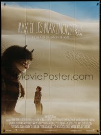 9f981 WHERE THE WILD THINGS ARE French 1p 2009 Spike Jonze, cool image of monster & little boy