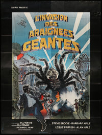 9f562 GIANT SPIDER INVASION French 4p 1975 great images of the really big bug terrorizing city!