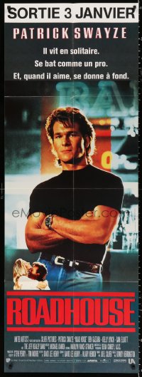 9f584 ROAD HOUSE French door panel 1990 Patrick Swayze is the best bouncer in the business!