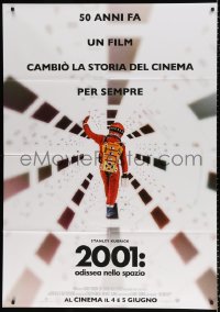 9f299 2001: A SPACE ODYSSEY advance Italian 1p R2018 Stanley Kubrick classic, cool different image!