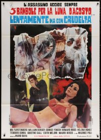 9f302 5 DOLLS FOR AN AUGUST MOON Italian 1p 1970 Mario Bava, Ira von Furstenberg, horror montage!