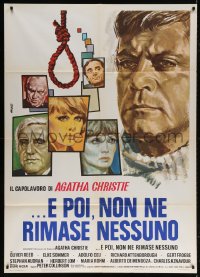 9f308 AND THEN THERE WERE NONE Italian 1p 1975 Oliver Reed, Elke Sommer, great art by Avelli!