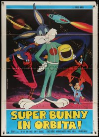 9f333 BUGS BUNNY & ROAD RUNNER MOVIE Italian 1p 1979 Piovano cartoon art of Looney Tunes in space!