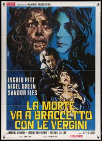 9f344 COUNTESS DRACULA Italian 1p 1972 Hammer, different Avelli art of sexy vampiress Ingrid Pitt!