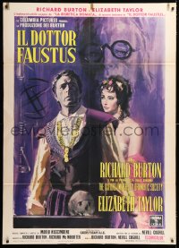 9f358 DOCTOR FAUSTUS Italian 1p 1968 great different art of Elizabeth Taylor & Richard Burton!