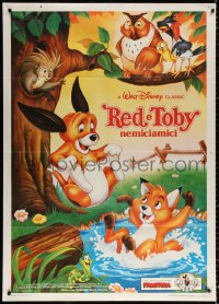 9f381 FOX & THE HOUND Italian 1p R1988 two friends who didn't know they were supposed to be enemies!