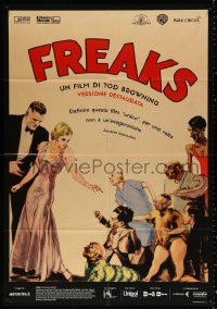 9f382 FREAKS Italian 1p R2016 Tod Browning classic, wonderful art from 1st release Belgian poster!