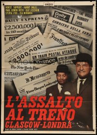9f398 GREAT TRAIN ROBBERY Italian 1p 1967 Die Gentlemen Bitten Zur Kasse, Iaia art of newspapers!