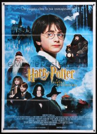 9f404 HARRY POTTER & THE PHILOSOPHER'S STONE Italian 1p 2001 Daniel Radcliffe, Emma Watson, Grint!