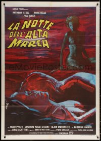 9f430 LA NOTTE DELL'ALTA MAREA Italian 1p 1977 The Night of the High Tide, great Tino Avelli art!