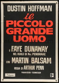9f444 LITTLE BIG MAN teaser Italian 1p 1971 directed by Arthur Penn, rare dayglo title!