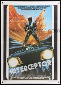 9f449 MAD MAX Italian 1p 1980 cool art of Mel Gibson, George Miller action classic, Interceptor!