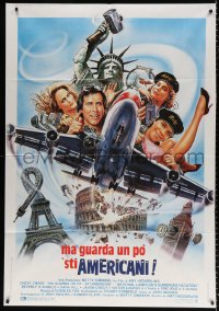 9f466 NATIONAL LAMPOON'S EUROPEAN VACATION Italian 1p 1986 Chevy Chase, different Sciotti art, rare!