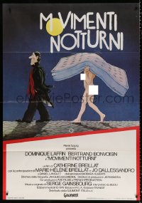 9f470 NOCTURNAL UPROAR Italian 1p 1980 Catherine Breillat's Tapage nocturne, nude art by Blachon!