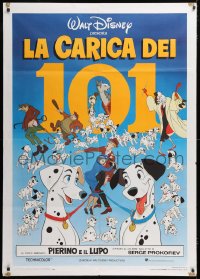 9f474 ONE HUNDRED & ONE DALMATIANS Italian 1p R1980s classic Walt Disney canine family cartoon!