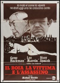 9f487 PRIME CUT Italian 1p R1980s different image of Lee Marvin, Gene Hackman & sexy naked girl!