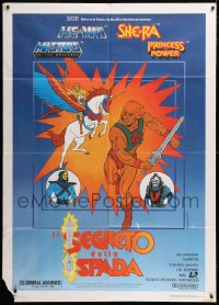 9f504 SECRET OF THE SWORD Italian 1p 1985 Masters of the Universe, He-Man, She-Ra, Skeletor!