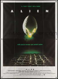 9f196 ALIEN Italian 2p 1979 Ridley Scott sci-fi monster classic, cool hatching egg image!