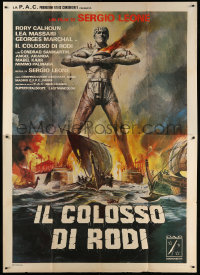 9f220 COLOSSUS OF RHODES Italian 2p R1970s Sergio Leone's Il colosso di Rodi, mythological giant!