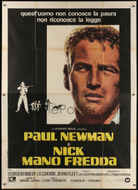 9f222 COOL HAND LUKE Italian 2p R1977 Paul Newman prison escape classic, cool different image!