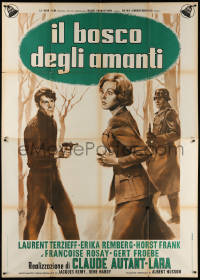 9f259 LE BOIS DES AMANTS Italian 2p 1960 World War II romance, cool art by Carlantonio Longi!
