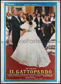 9f260 LEOPARD Italian 2p R1970s Luchino Visconti, Burt Lancaster & Claudia Cardinale at ball!