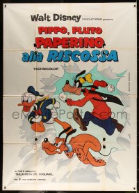 9f271 PIPPO PLUTO PAPERINO ALLA RISCOSSA Italian 2p 1975 Donald Duck, Goofy & Pluto cartoon, rare!
