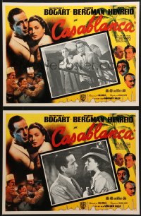 9f037 CASABLANCA 7 Mexican LCs R1990s Humphrey Bogart, Ingrid Bergman, Michael Curtiz classic!
