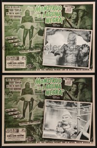 9f042 CREATURE FROM THE BLACK LAGOON 4 Mexican LCs R1990s great images of the monster in every scene!