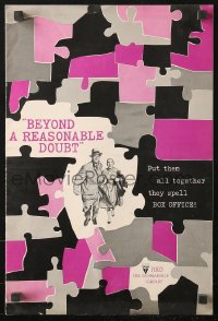 9f084 BEYOND A REASONABLE DOUBT pressbook 1956 Fritz Lang noir, Dana Andrews & Joan Fontaine!