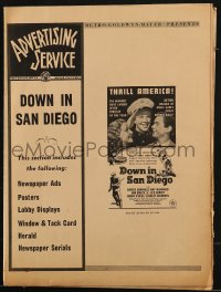 9f105 DOWN IN SAN DIEGO pressbook 1941 Bonita Granville, Ray McDonald & Dan Dailey in California!