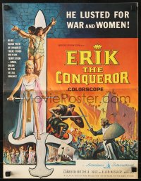 9f109 ERIK THE CONQUEROR pressbook 1963 Mario Bava's Gli Invasori, he lusted for war and women!