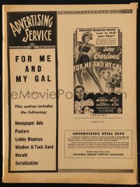9f114 FOR ME & MY GAL pressbook 1942 Judy Garland, Gene Kelly, George Murphy, Busby Berkeley!