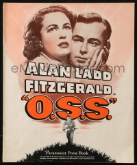 9f151 O.S.S. pressbook 1946 Alan Ladd, Geraldine Fitzgerald, WWII, directed by Irving Pichel!
